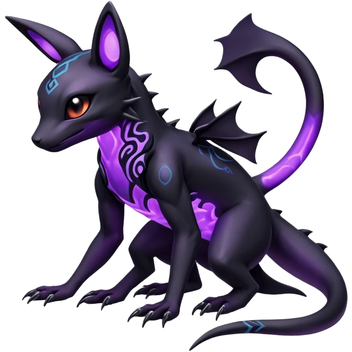 Salandit-Umbreon-Fakémon-hybrid-creature (full body)  emoji