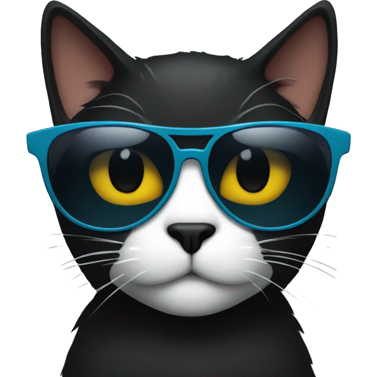 Black Cat with sunglasses emoji
