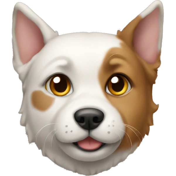 Dog mixed with a cat emoji