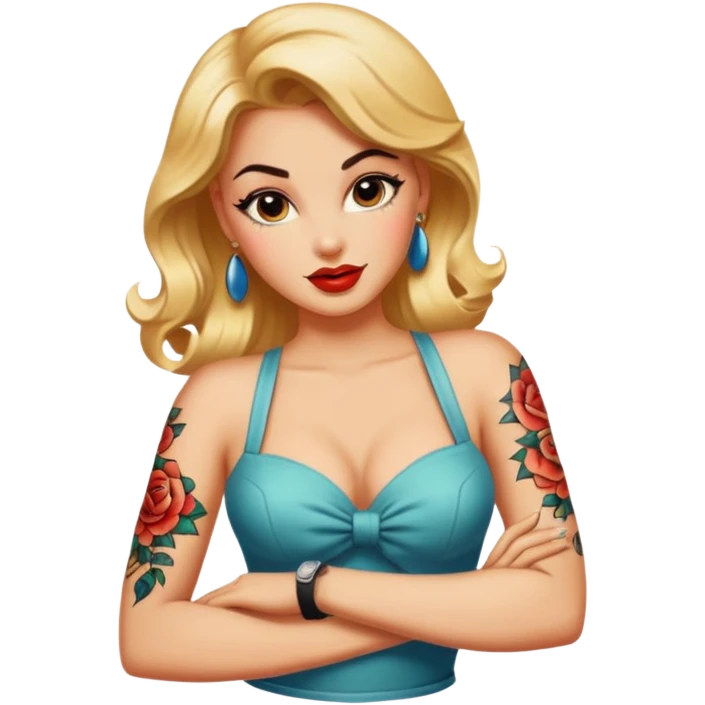 arm pin up tattoo  emoji