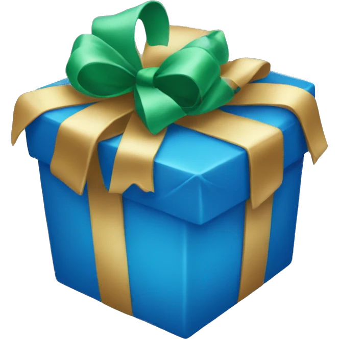 blue christmas present emoji