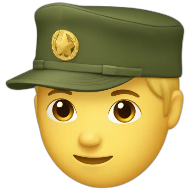 a Military cap emoji