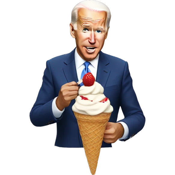joe biden eating ice cream emoji