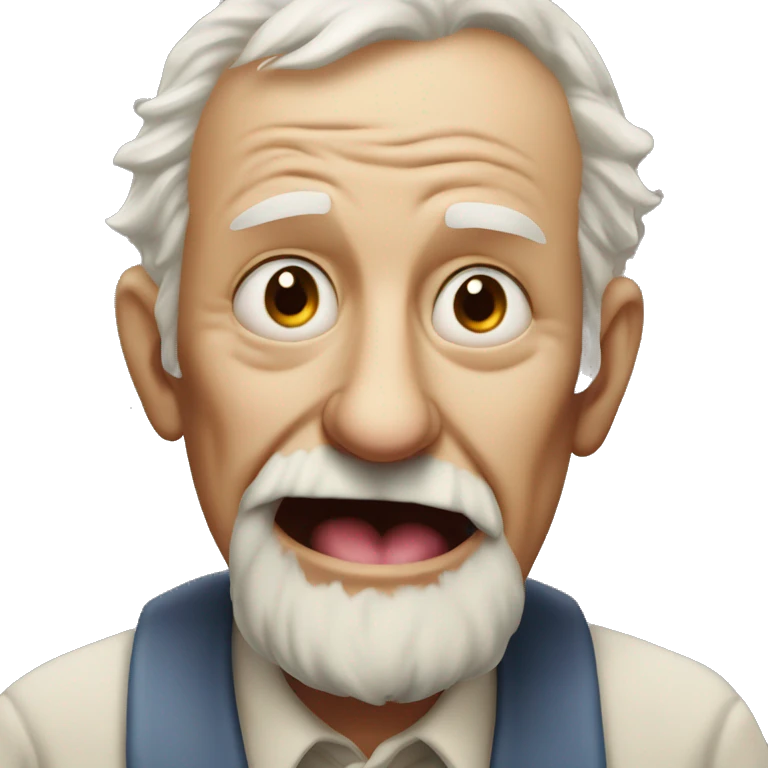 old man with slobber coming out of his mouth and with a heart saying I love sadye emoji