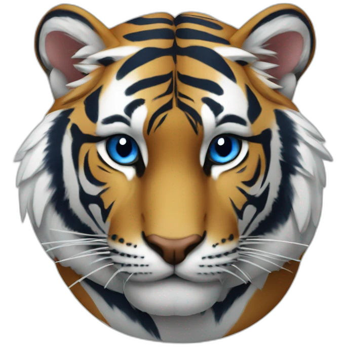 Tigre et ara bleu emoji