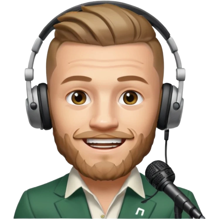 Make Conor McGregor as an emoji as if he is broadcasting emoji