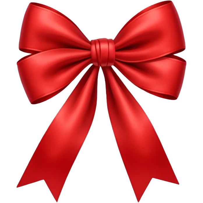 Élégant red bow emoji