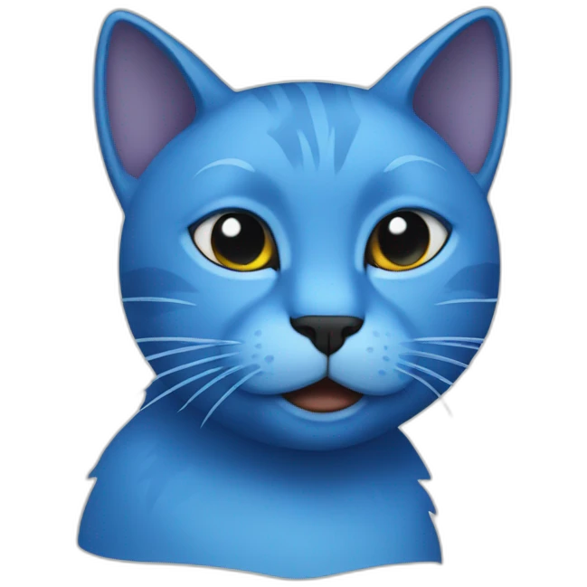 Blue cat beatmaking emoji