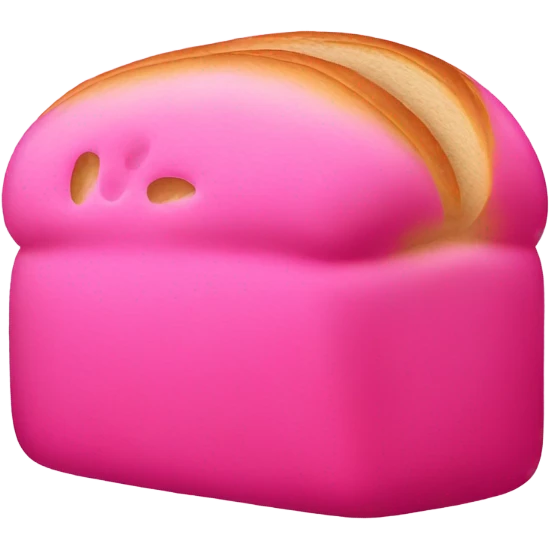 Hot pink loaf of bread emoji