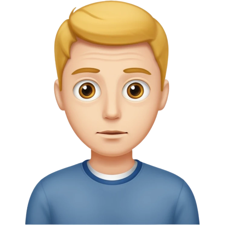 Wide eye man emoji