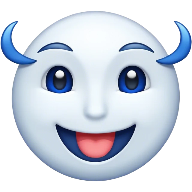 Dark blue wink emoji  emoji