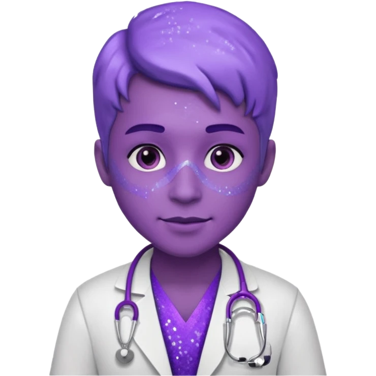 glitter purple doctor emoji