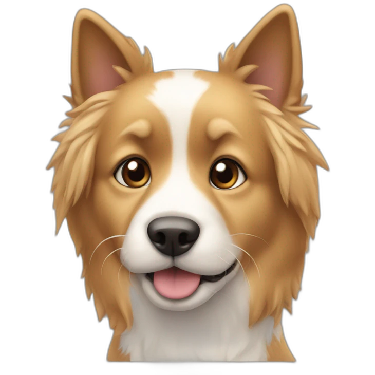Chien sur un chat emoji