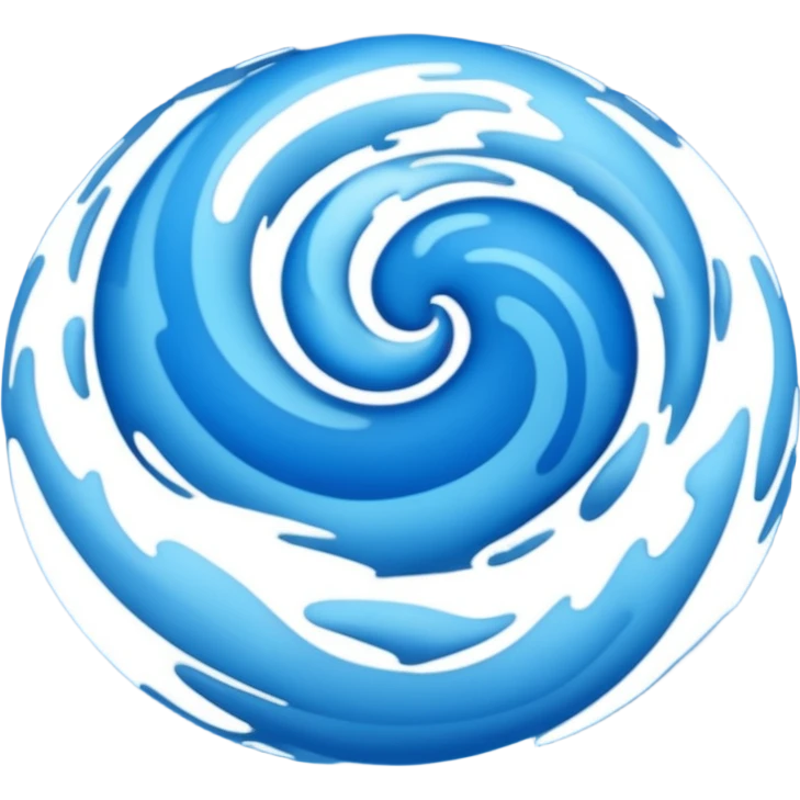 Can you make me an emoji of a blue planet? Without a face, an actual planet. I like messy irregular and not equal small swirls of different shades of blue but no clouds and no rings on the planet  emoji