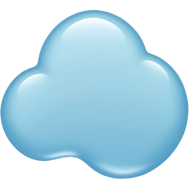 light blue irregular shape spot, not round, organic blob emoji