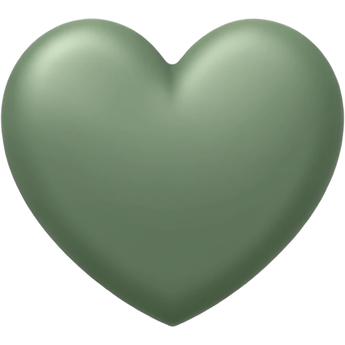 Sage green heart emoji