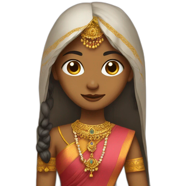Lisa in indian dress emoji