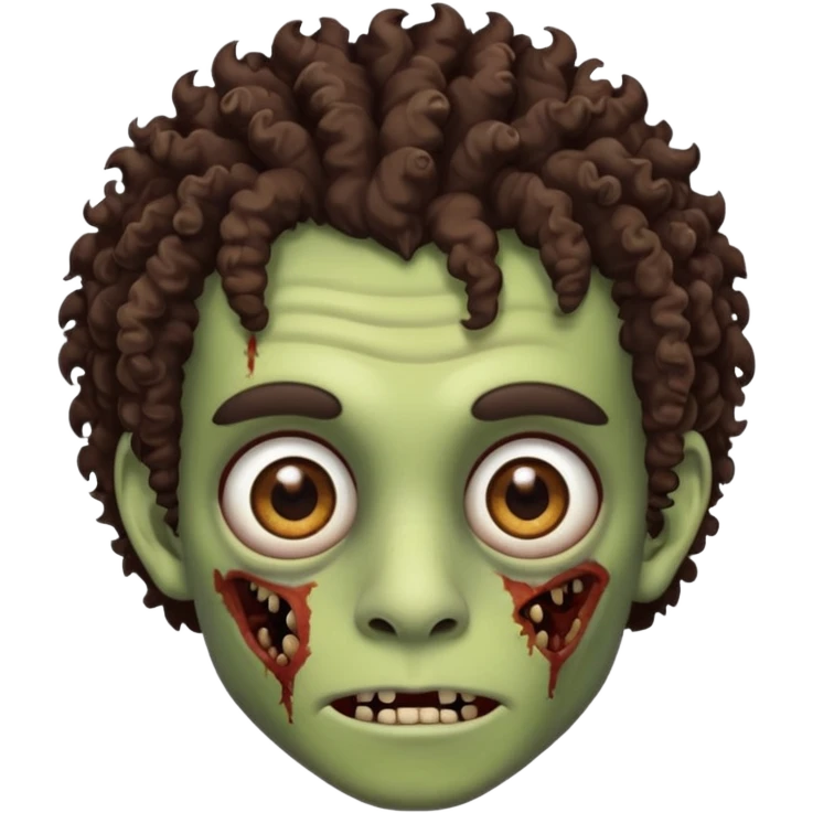 это должен быть юноша, глаза цвета хамелион, но более коричневые, выглядит как зомби и еще кудрявые волосы темно коричневого цвета emoji