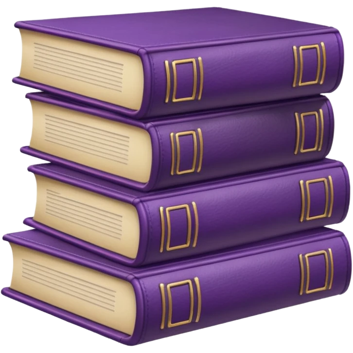 purple studying books emoji