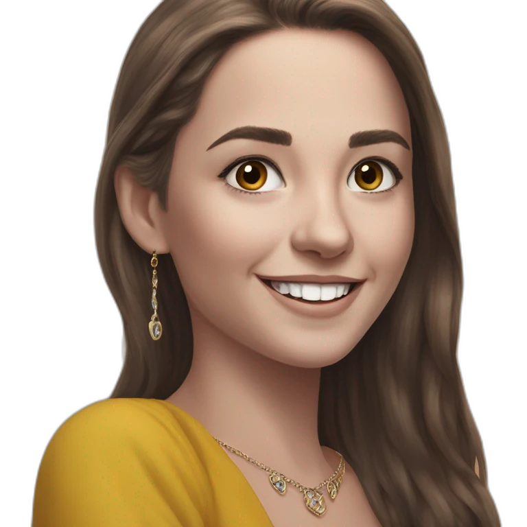 smiling girl with long hair emoji