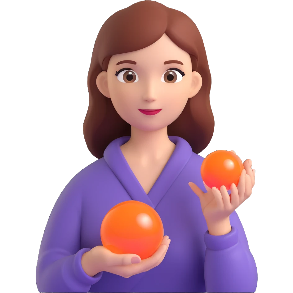 Magic woman with magic ball blue emoji