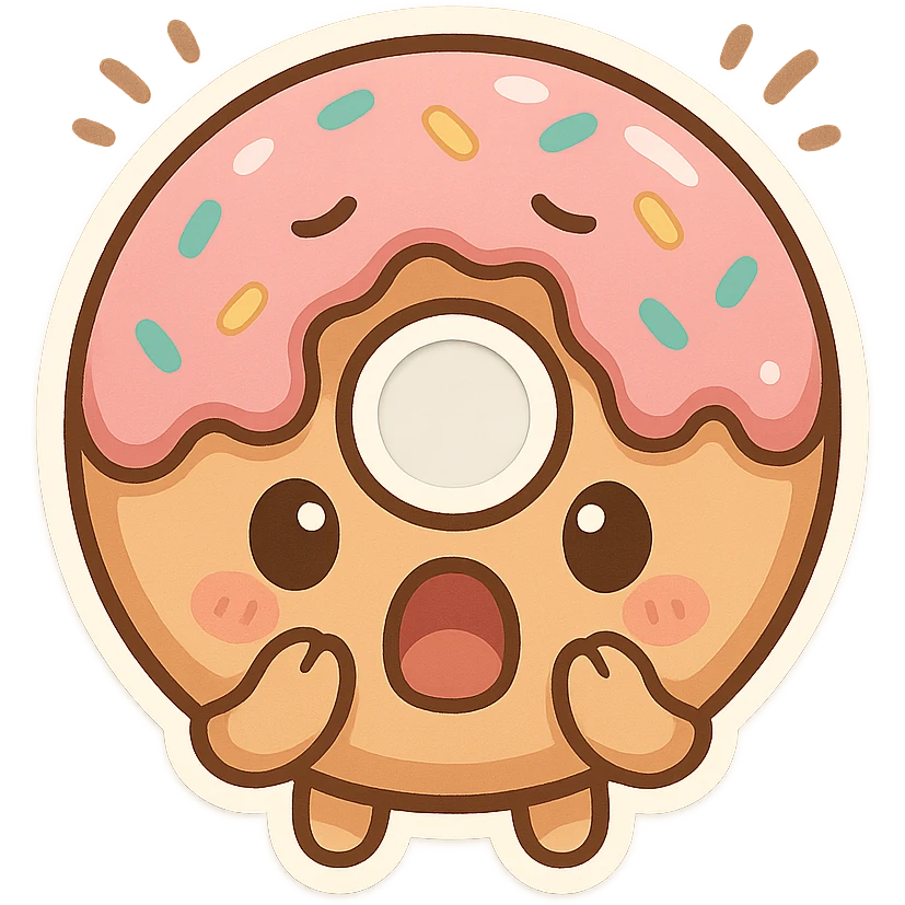 Chibi Donut Shocked emoji