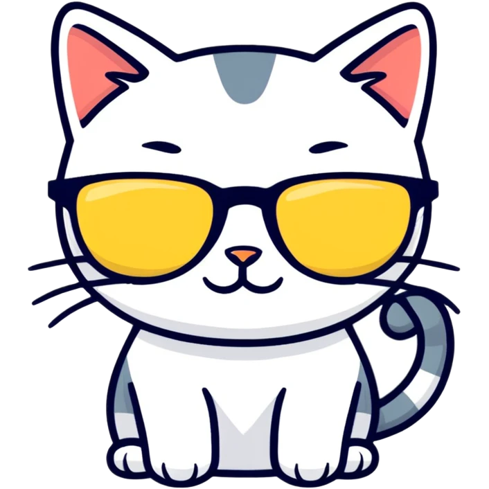 Cat with sunglasses emoji