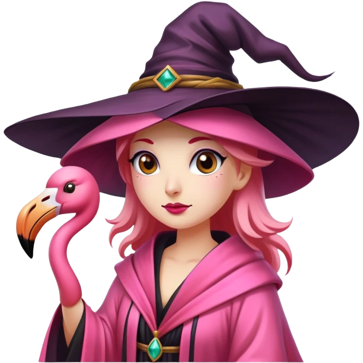 Flamingo witch sorceress  emoji