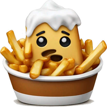 Poutine qui mange une poutine  emoji