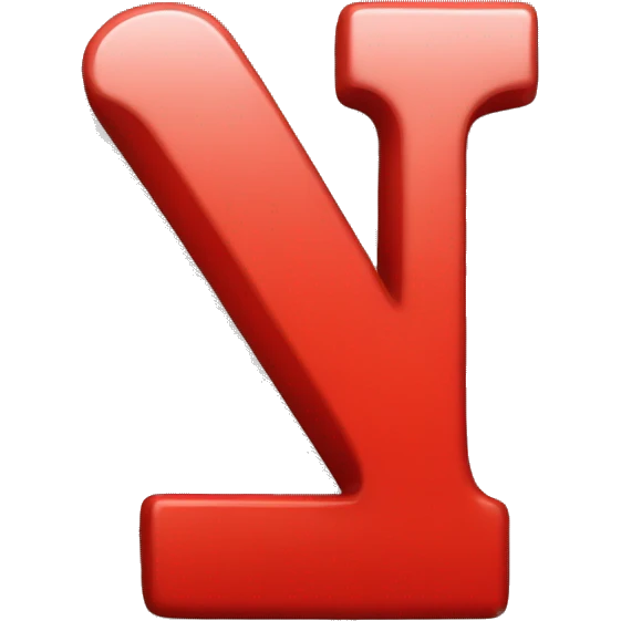 The letter N in red and black emoji