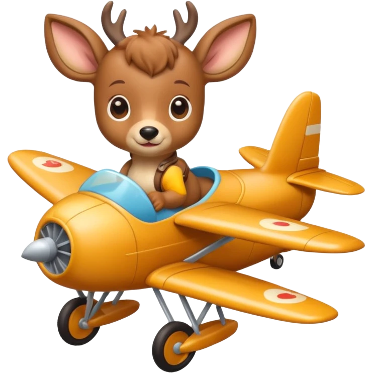 Baby deer airplane emoji
