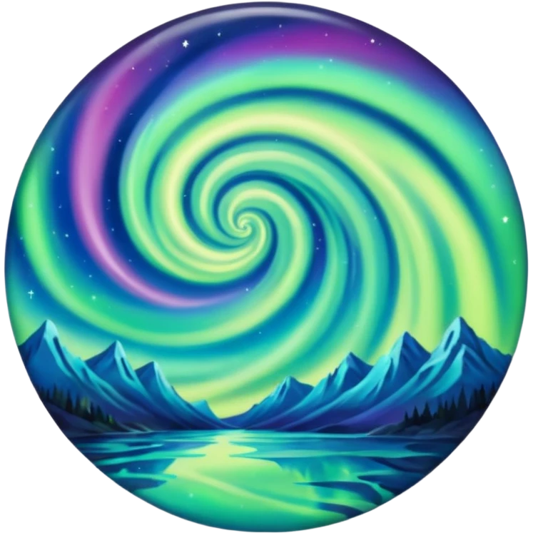 something that represents the aurora borealis emoji