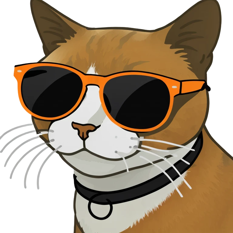 Cat with sunglasses emoji