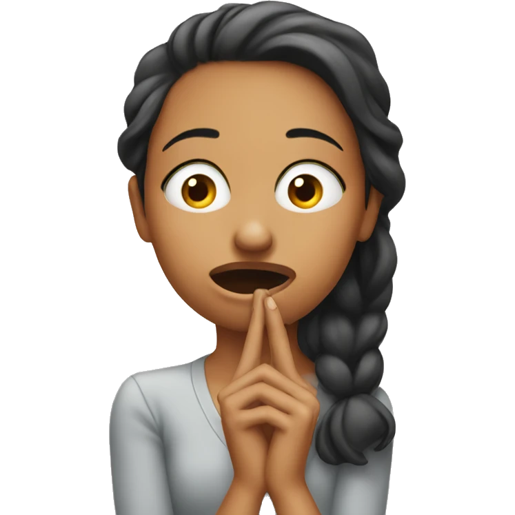 Lady hold her nose because it smells  emoji