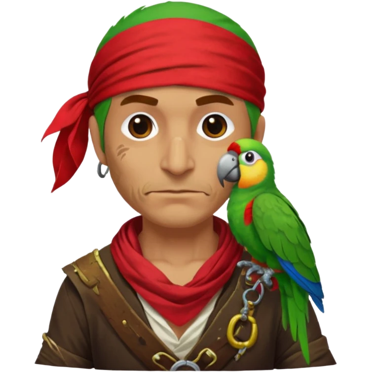 pirate and parrot emoji