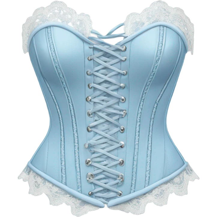 light blue corset top emoji