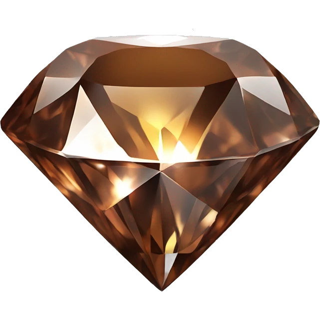 Realistic isolated shiny sparkling brown diamond with siny pin added. emoji
