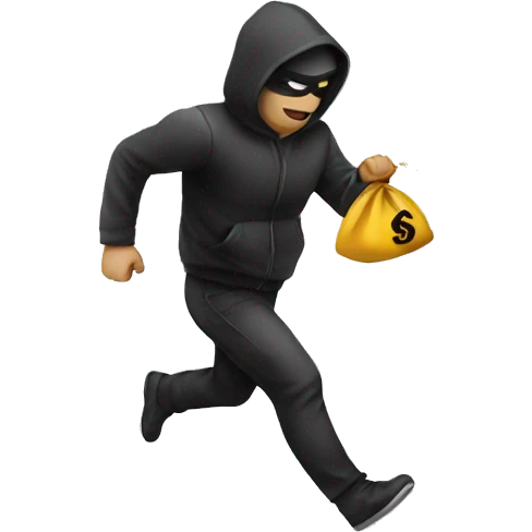 thief running to the bank emoji