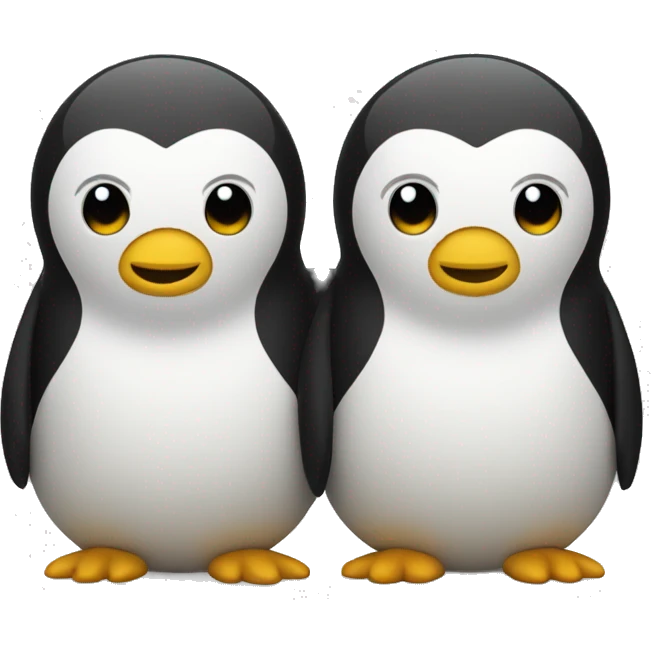 2 penuins pair programming emoji