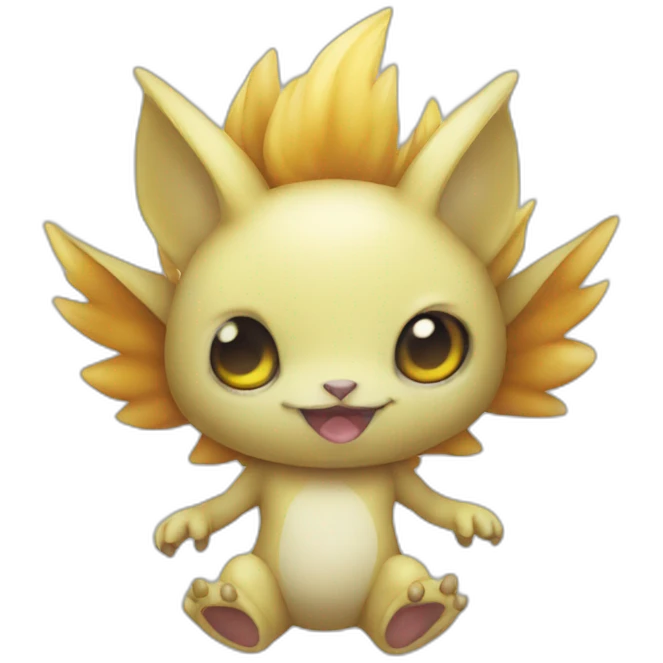 baby Digimon creature with body emoji