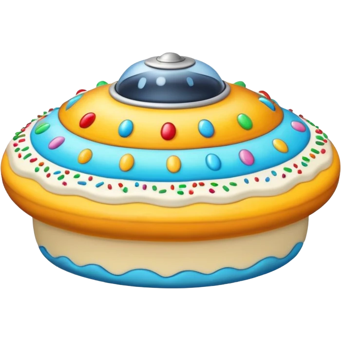 cake in a shape of ufo emoji