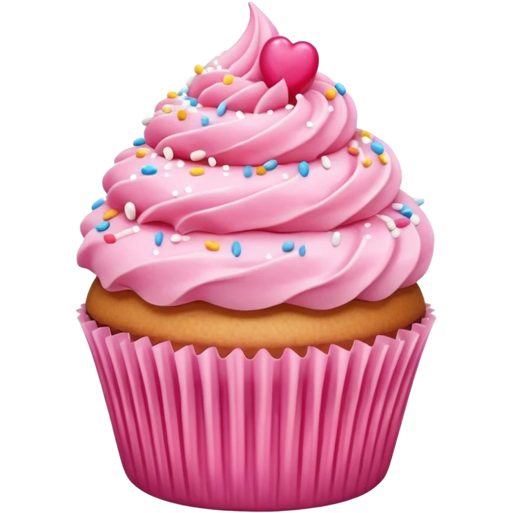 Cupcake with pink icing emoji