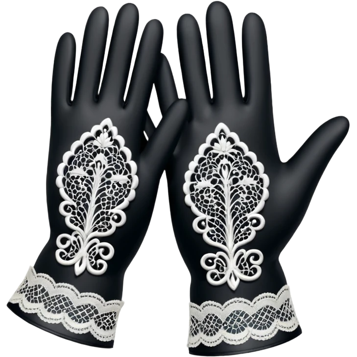 lace gloves emoji