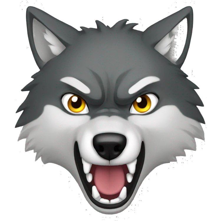 angry wolf  emoji