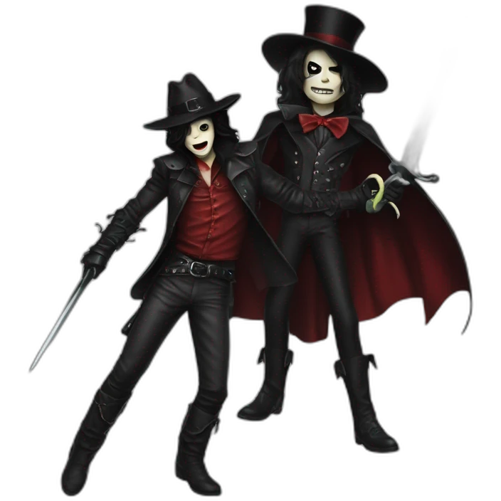 Van helsing killing vampire Michael Jackson with a stake emoji