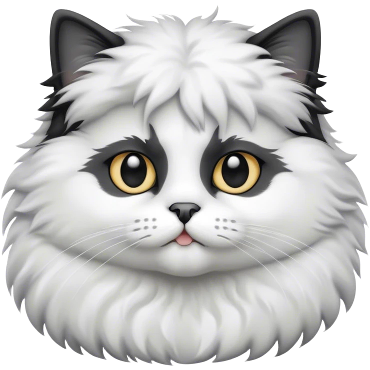 Bixby cat black and white emoji