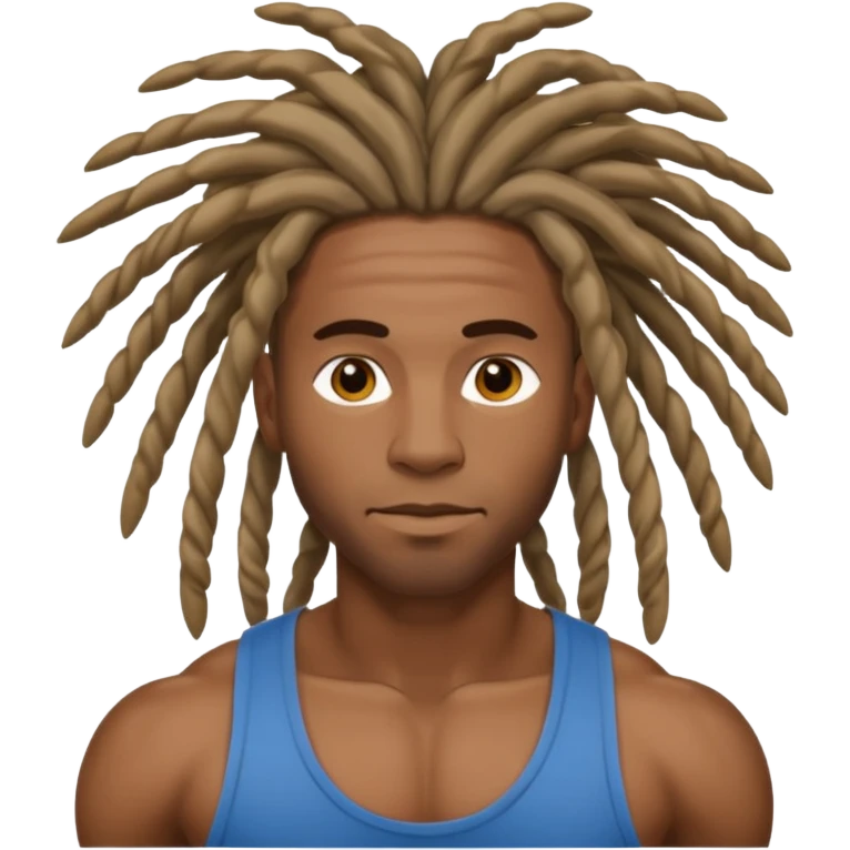 Naked black man locs emoji