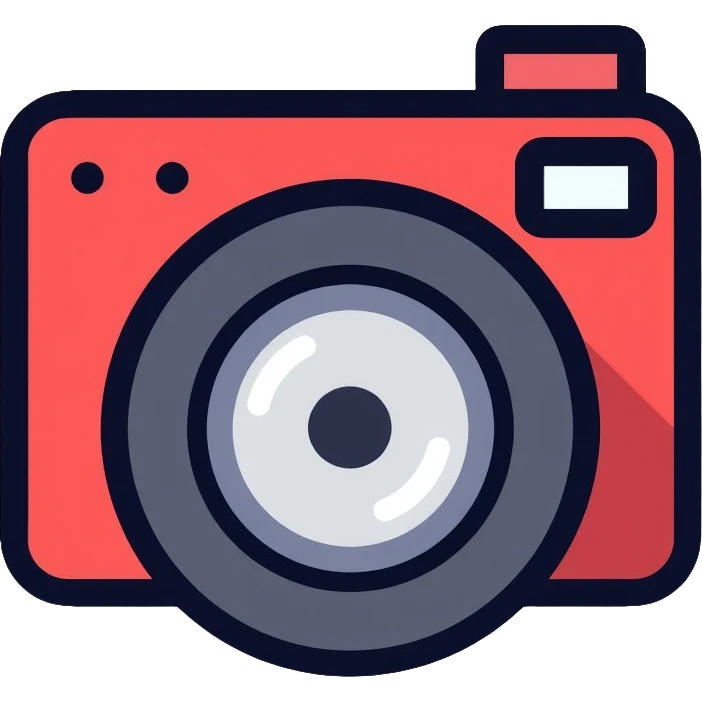red minimalist camera emoji