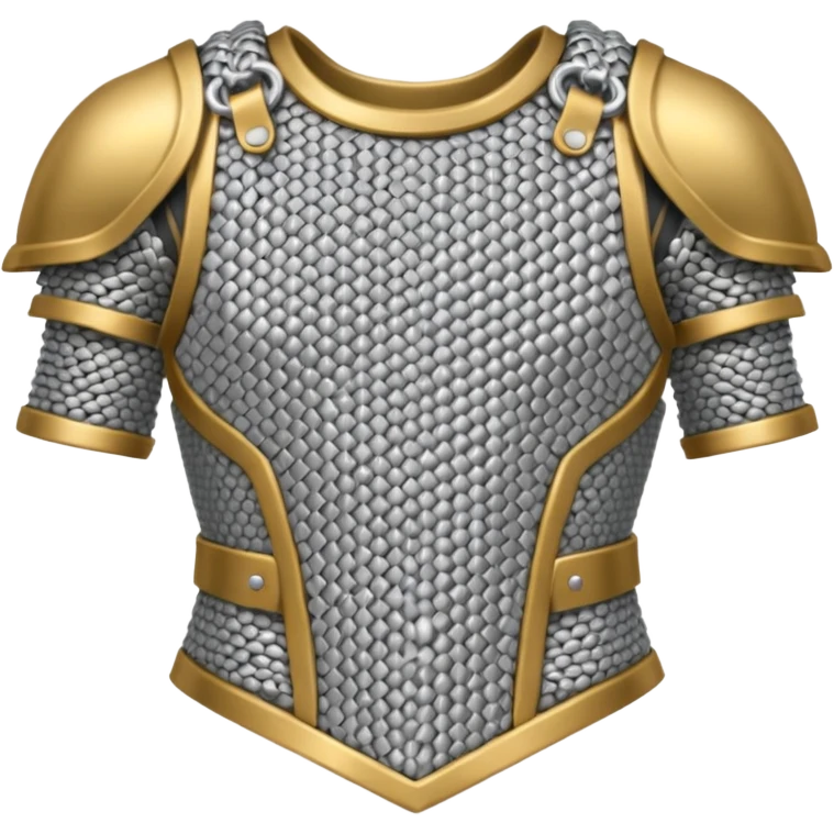silver chainmail torso armor, very light silver, no gold, matching previous platebody style emoji