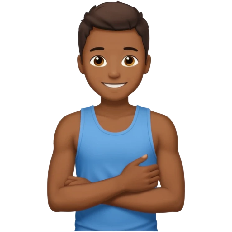 carmel baddie and tall darkskin boy hugging  emoji